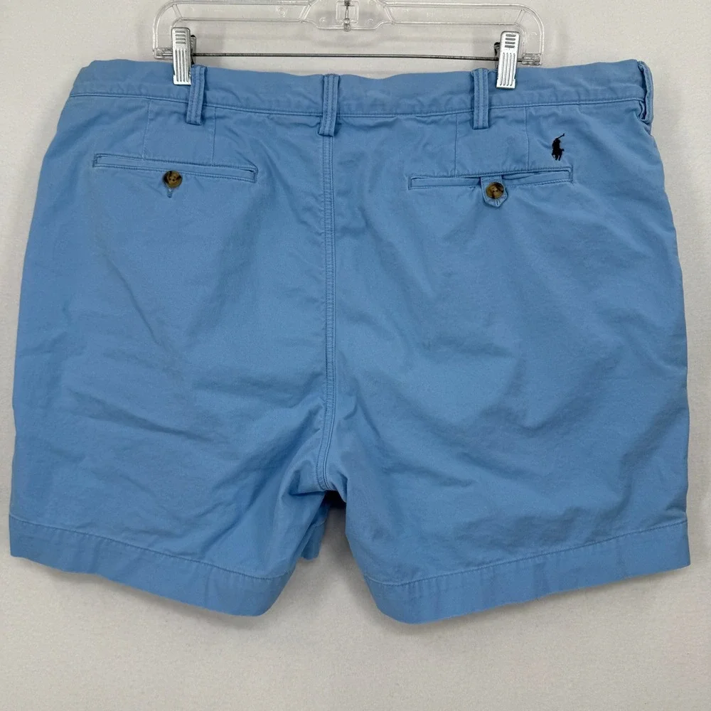 Polo Ralph Lauren Chino Shorts Mens 40‎ Blue Stretch Classic Fit Cotton Twill